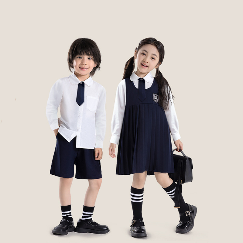 (2개) 학교 유니폼 맞춤형 어린이 교실 유니폼 유치원 정원 유니폼 가공 소스 공장 교복 제조 업체 소년 소녀 세트