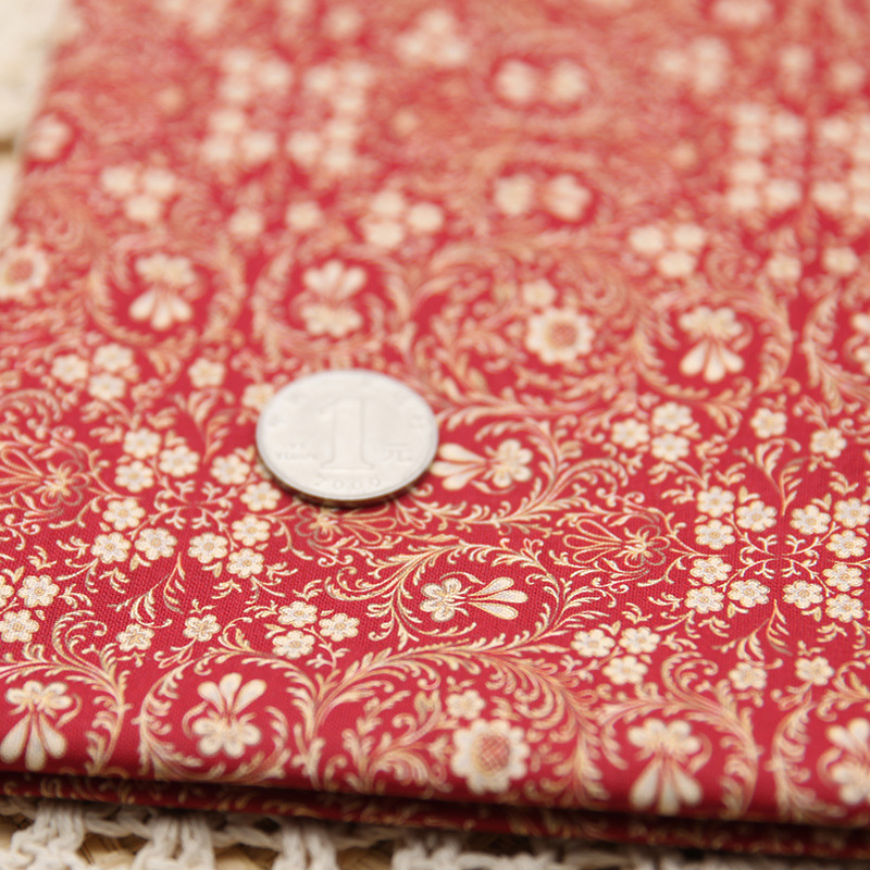 Tela de bordado hecha a mano para patchwork DIY, tela de bordado Lu, tela de bordado de moda, tela floral de algodón para punto de cruz y muñecas.