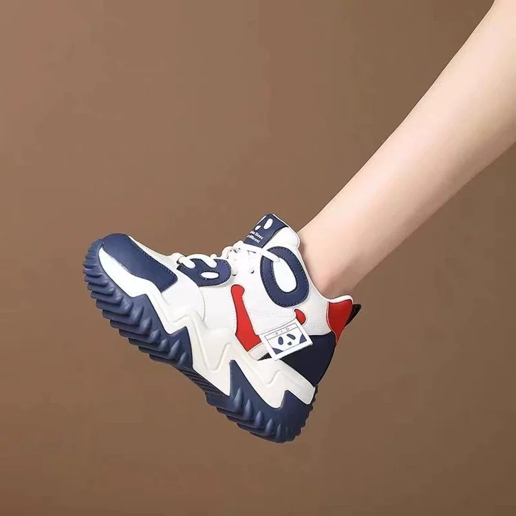 Новый стиль папы обувь для женщин 2023 осенне-зимняя модная Универсальная Спортивная повседневная обувь с высоким верхом на платформе