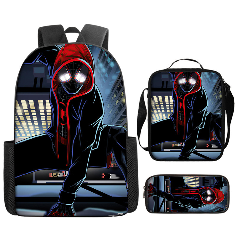 Cross-border nuevo Marvel Spider-Man mochila de estudiantes de primaria y secundaria mochila de dibujos animados de gran capacidad mochila de almuerzo