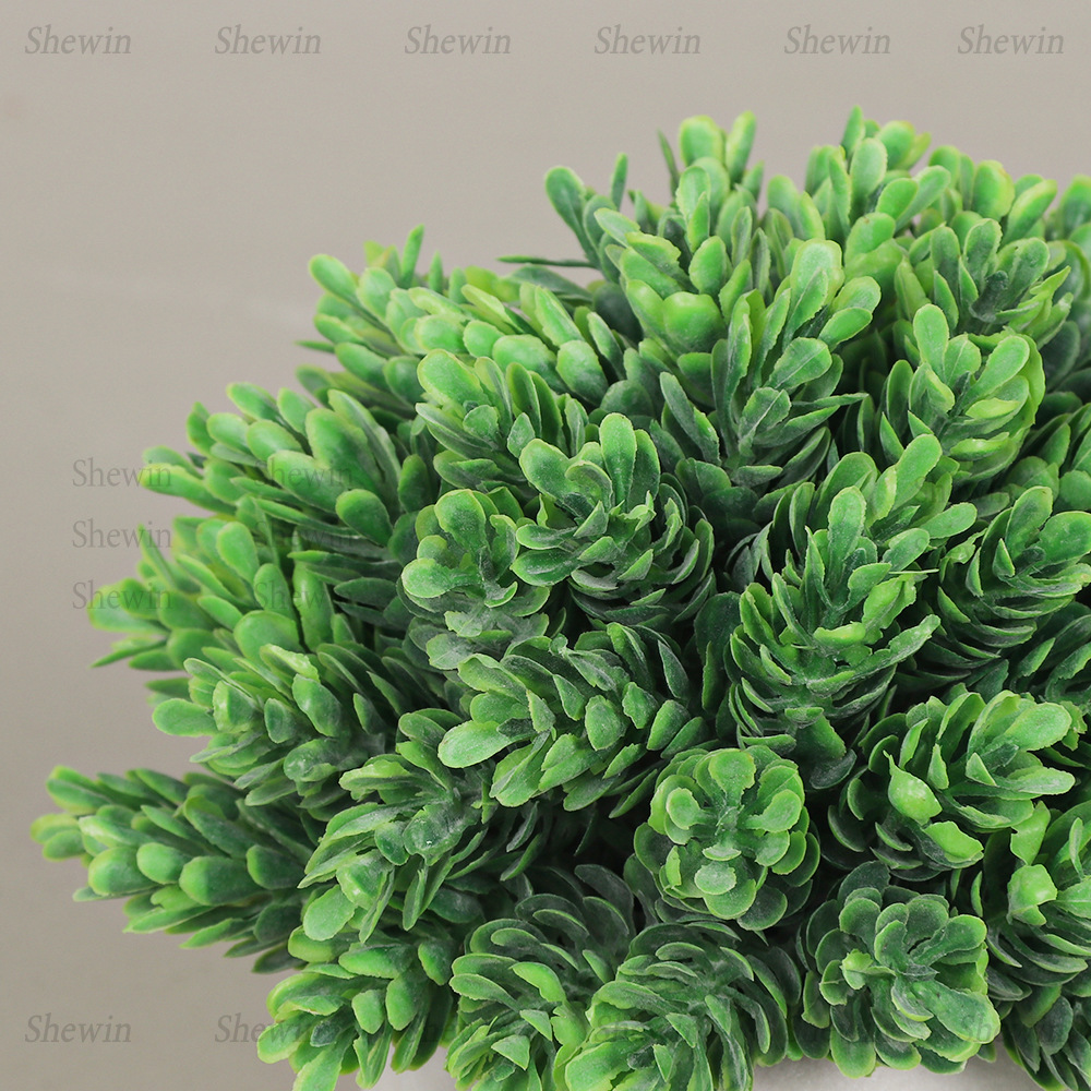 Planta Artificial de Pino y Ciprés en Maceta de Plástico Decorativa para Mesa