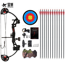 跨境货源儿童复合滑轮弓箭套装户外射箭器材亲子娱乐竞技比赛弓箭