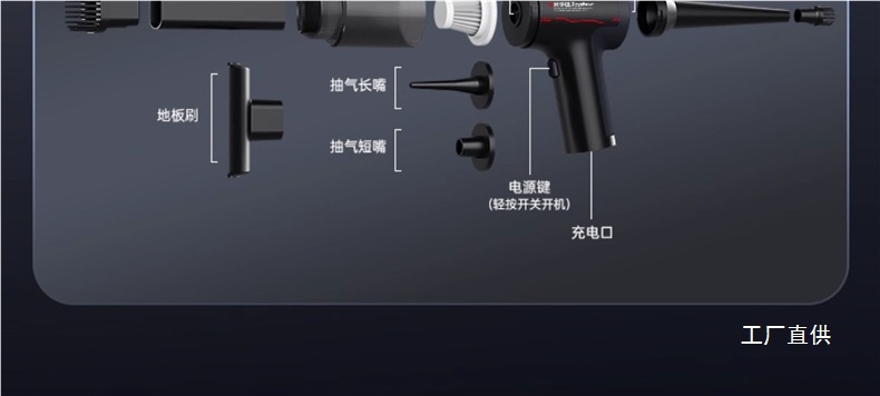 Royalstar Car Vacuum Cleaner Household Large Suction Wireless Charging Car Mini Car Powerful Handheld Small