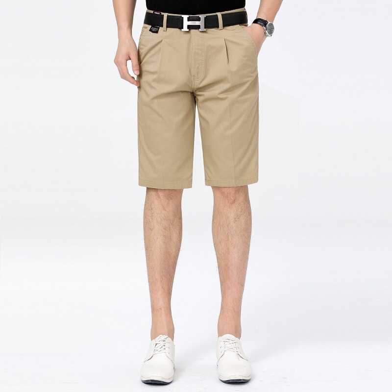Brand Men's Thin Shorts, Summer Loose Straight Pants, Middle-Aged Dad's Casual Shorts for Outer Wear