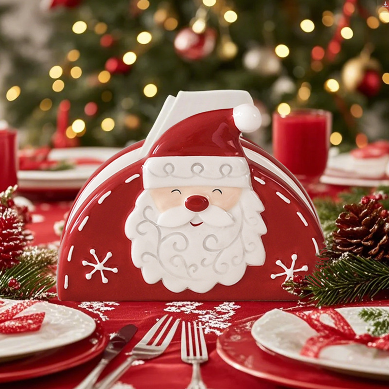 Amazon para Papá Noel Navidad atmósfera encantadora caricatura en relieve pintada a mano toallitas en stock