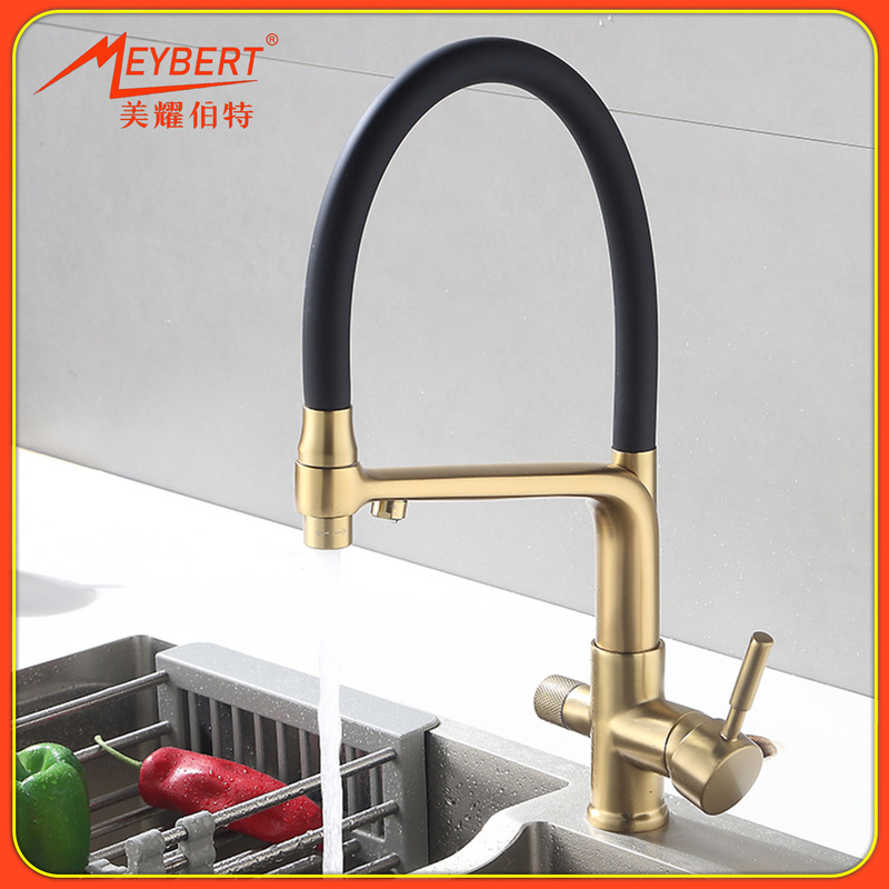 Russian Popular Kitchen Faucet Hot and Cold Household Sink Basin Universal Rotating Three-In-One Water Purification Faucet Russian Popular Kitchen Faucet Hot and Cold Household Sink Basin Universal Rotating Three-In-One Water Purification Faucet