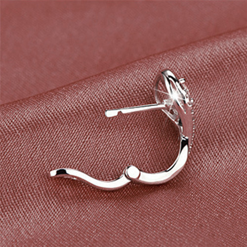 Longrui Korean style simple musical note earrings, cross-border new women's zircon love earrings and earrings