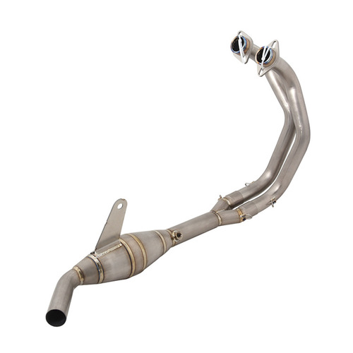Suitable for motorcycle modified YZF-R3 R25 modified Yamaha MT03 front and middle elbow exhaust connecting pipe