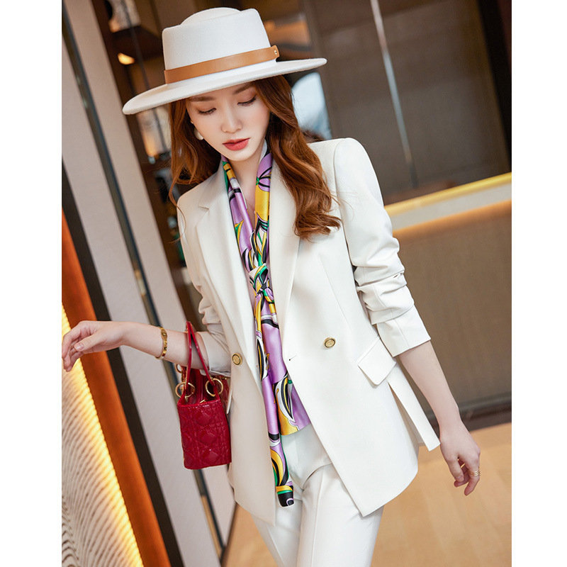 Spring Long Sleeve Suit Formal Suit Autumn and Winter New Korean Fashion Elegant Suit Women's Business Suit Slim