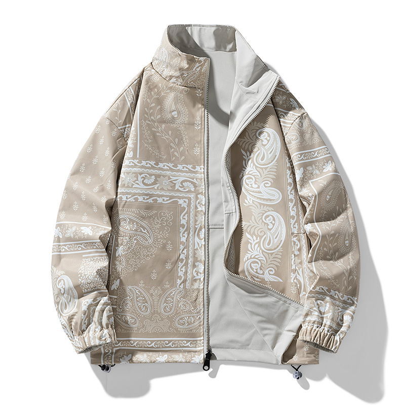 Chaqueta de hombre de tamaño grande 2024 nuevo chaqueta de hombre de doble cara, moda casual juvenil, chaqueta de cuello de hombre suelta