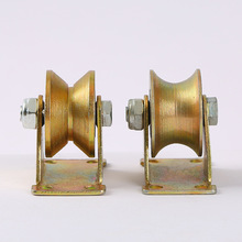 厂家现货 V型U型H型轨道滑轮钢丝绳滑轮工业门脚轮镀锌彩钢滑轮