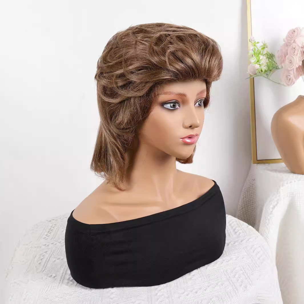 Nuevo conjunto de pelucas teñidas europeas y americanas personalizadas damas rizadas cortas al por mayor seda de alta temperatura conjunto completo de pelucas