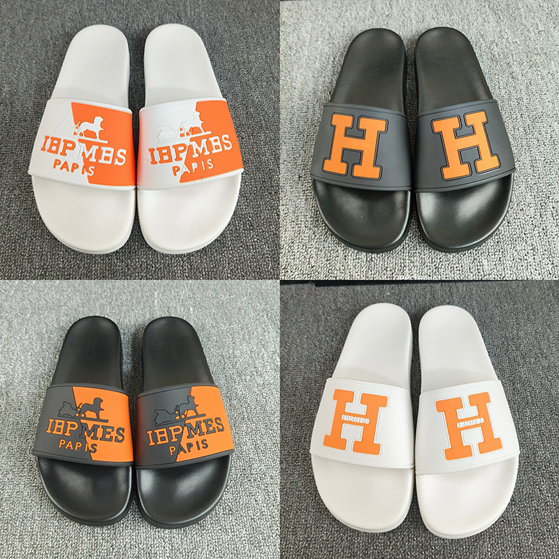 Slippers Slide Slippers for Men and Women Letter Printed H Slippers Vietnam Singapore Non-Slip Beach Slippers