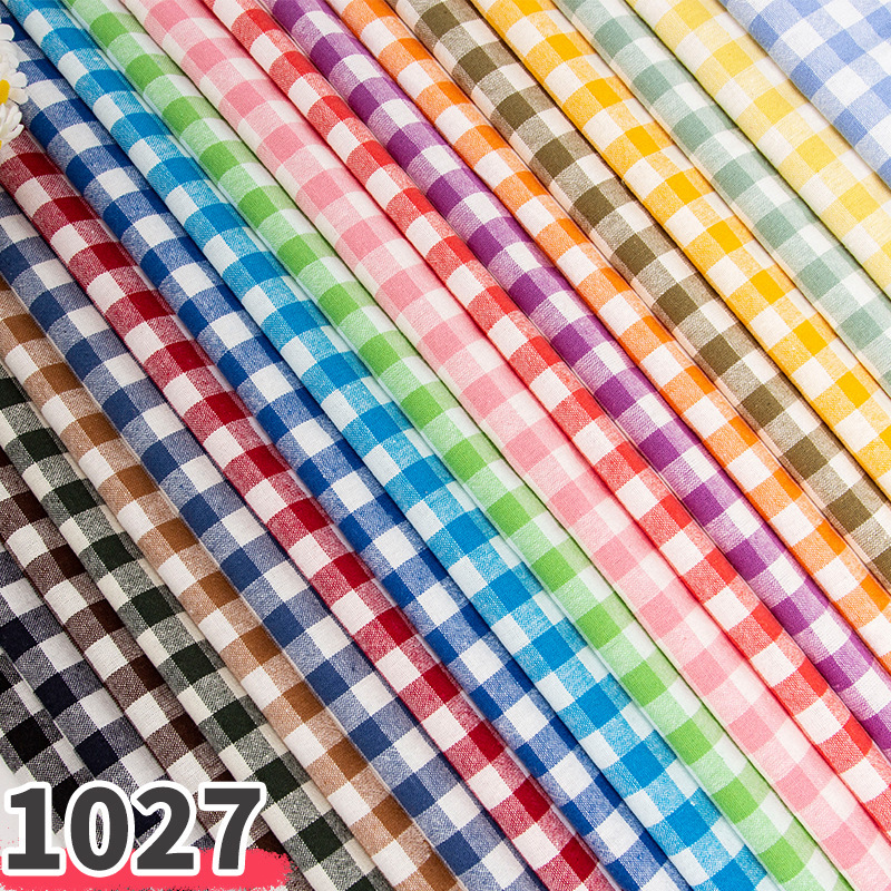 Factory Direct Delivery 21-Count Pure Cotton Washed Fabric Plaid Yarn-Dyed Fabric 1cm Cloth Clothing Children's Clothing Shoes and Hats Pet Shirts Factory Direct Delivery 21-Count Pure Cotton Washed Fabric Plaid Yarn-Dyed Fabric 1cm Cloth Clothing Children's Clothing Shoes and Hats Pet Shirts