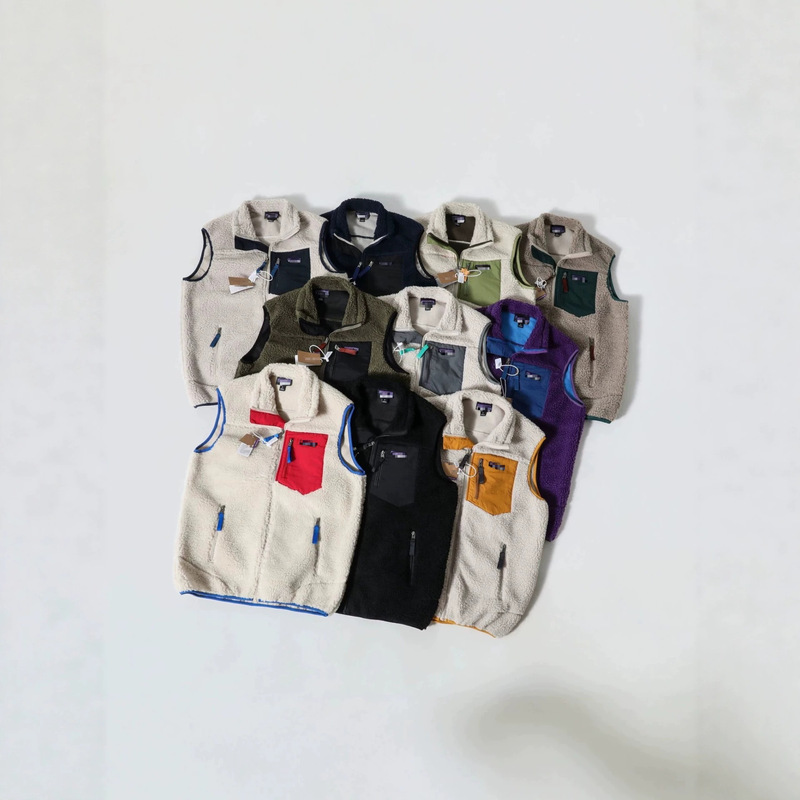 Cross-border American-style autumn/winter vest, available in ten colors, made with faux shearling and featuring color-blocking design, suitable for couples Cross-border American-style autumn/winter vest, available in ten colors, made with faux shearling and featuring color-blocking design, suitable for couples