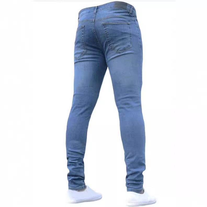 2025 Amazon EBay Independent Station Ropa de hombre Pantalones ajustados de estilo caliente europeos y americanos Vaqueros de hombre