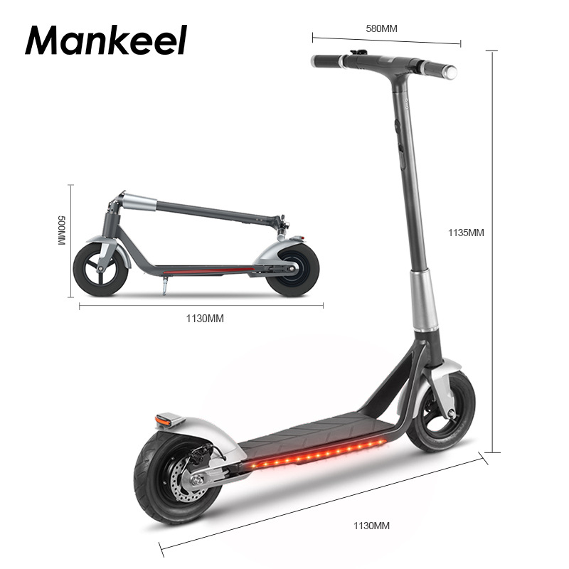 Scooter de aluminio inflable para viajes diarios, diseño de moda para adultos, scooter eléctrico plegable de 10 pulgadas