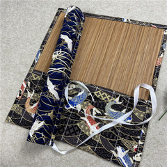 Brush roll curtain brush bag portable bamboo student brush storage cloth bag Calligraphy and painting art student ancient style brush curtain