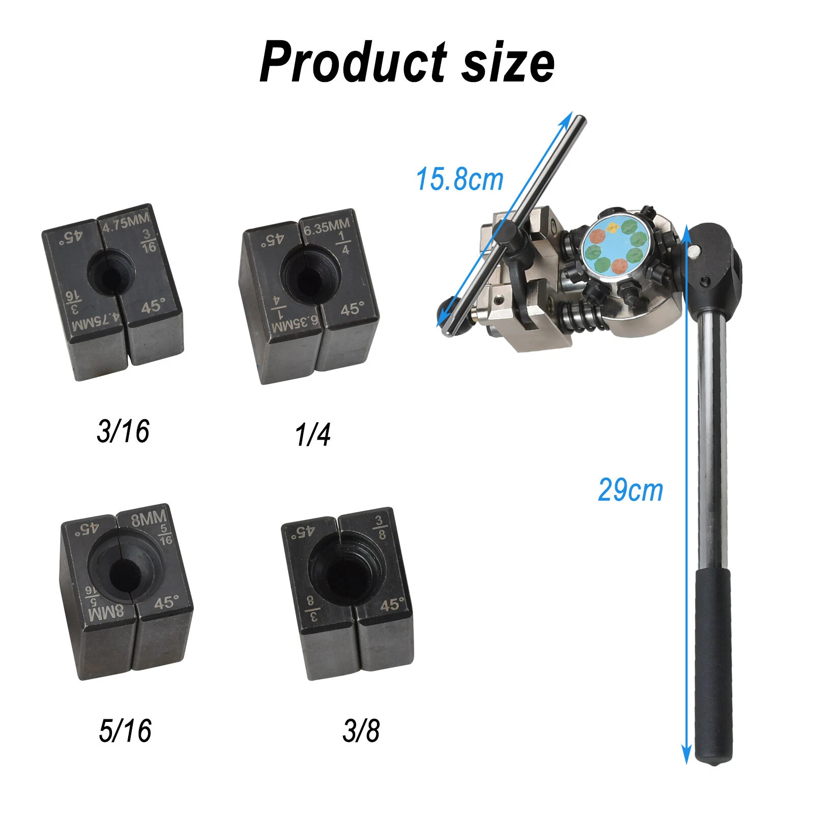 Single and Double-Layer Brake Pipe Flaring Tool, Copper Pipe Flaring Tool, Can Flare 45 Degrees, Air Conditioning Flaring Tool