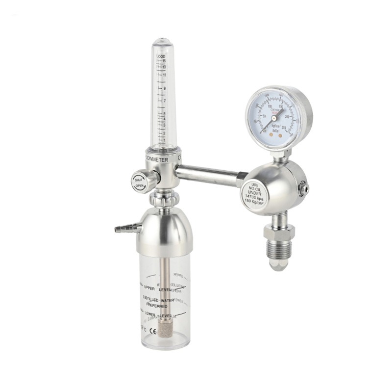 浮标式氧气吸入器铝合金氧气表流量表氧气压力表吸氧器具外贸出口