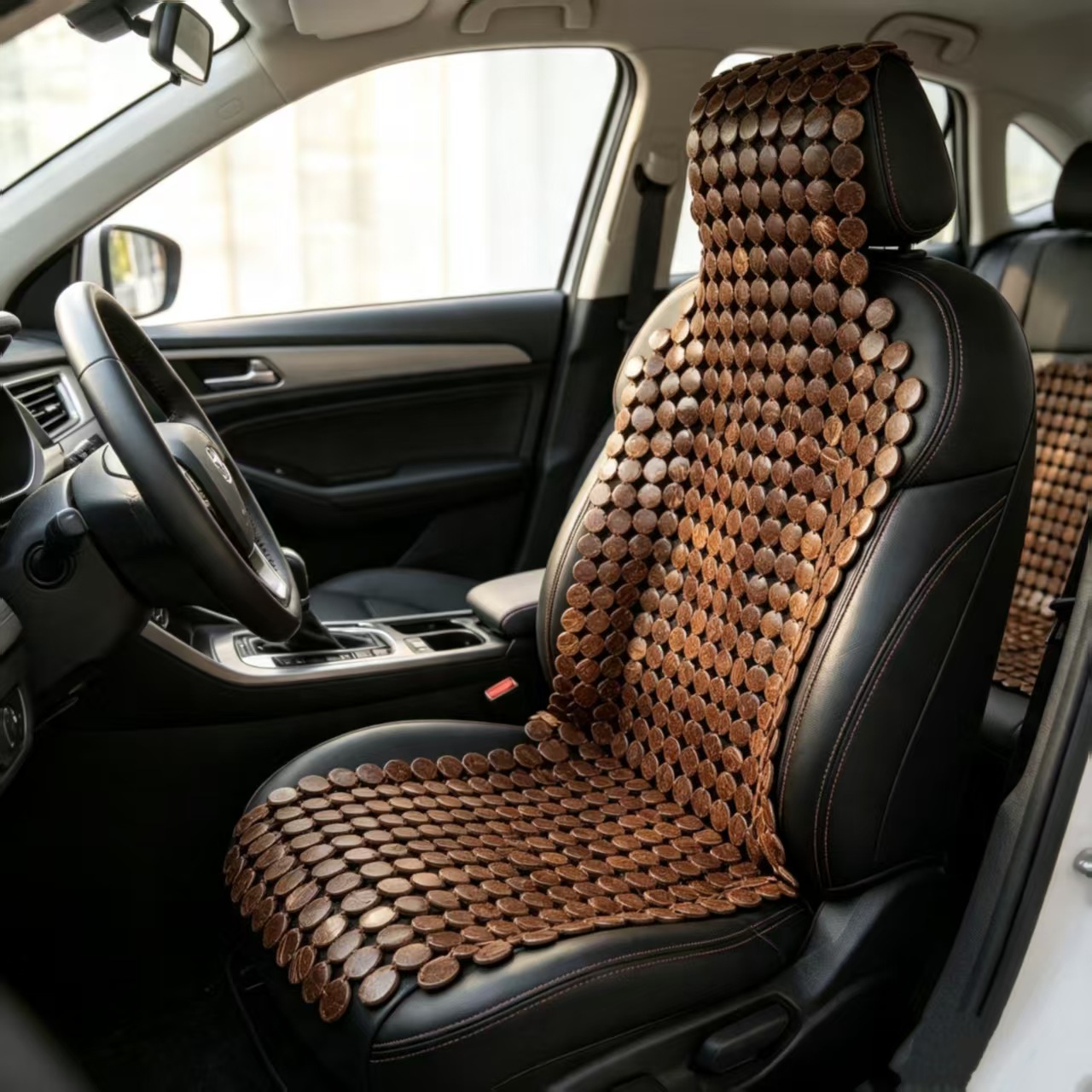 Summer car seat cushion, coconut shell seat pad, wooden bead ventilated breathable car mat, summer butt pad, truck seat cover