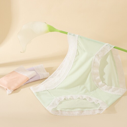 Small breasts underwear, high elasticity, non-snagging, cloud-like mid-waist women's underwear, nude feeling, unconstrained, taxol mulberry silk crotch
