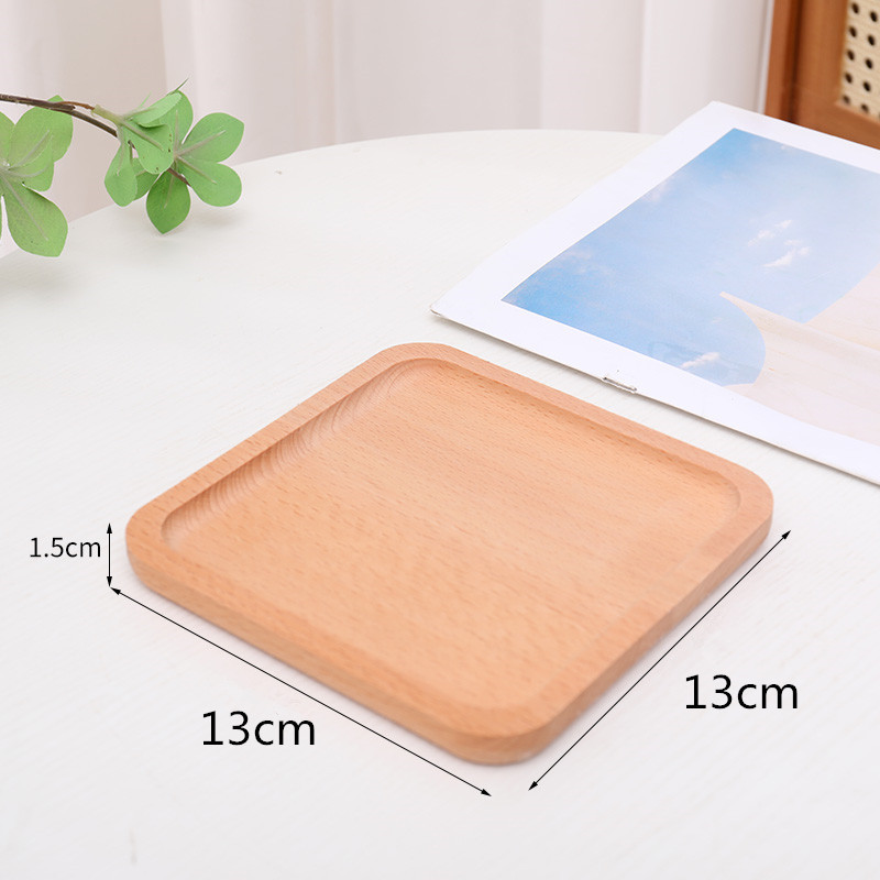Bandeja de madera maciza estilo japonés, plato rectangular de almacenamiento, plato creativo para frutas, plato de madera de haya para desayuno, bandeja de madera para aperitivos.