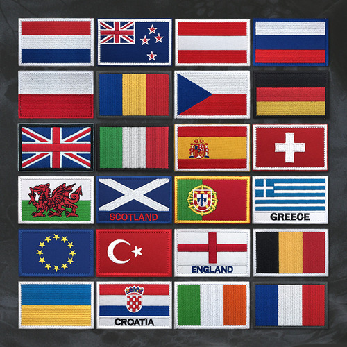 World flags embroidery Velcro seal bags accessories clothing accessories badges patches armbands foreign trade sources