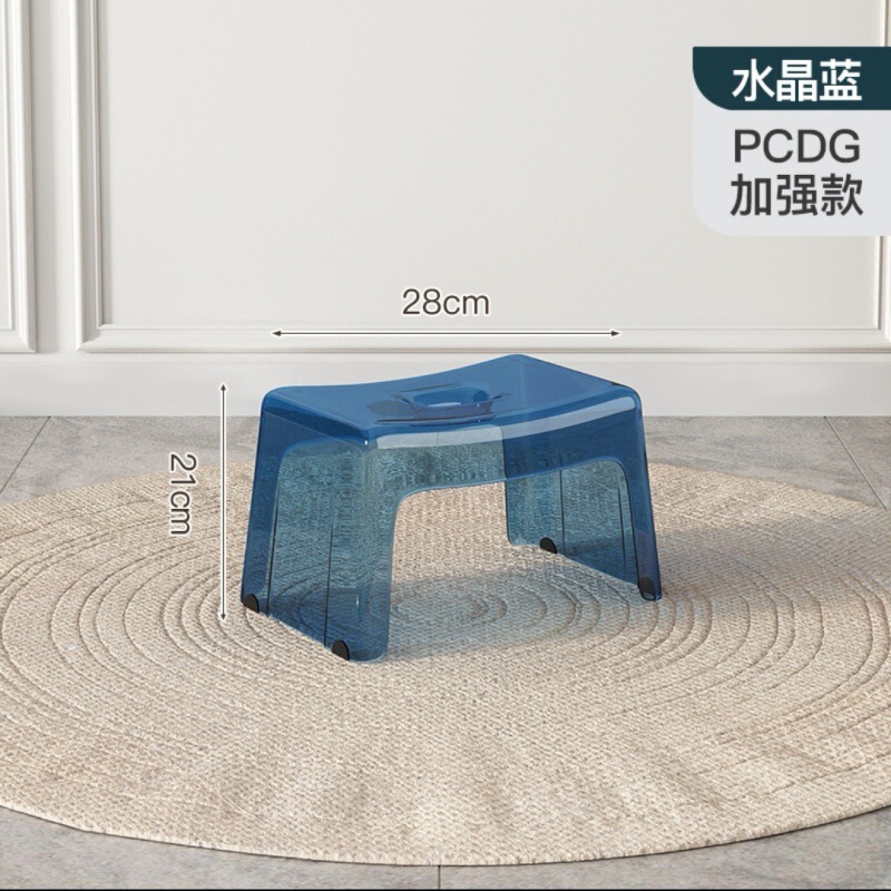*透明なプラスチック製のスツール、厚みのある家庭用ロースツール、積み重ね可能、耐久性のあるスペアハイスツール、アクリル製のレストランチェア|undefined