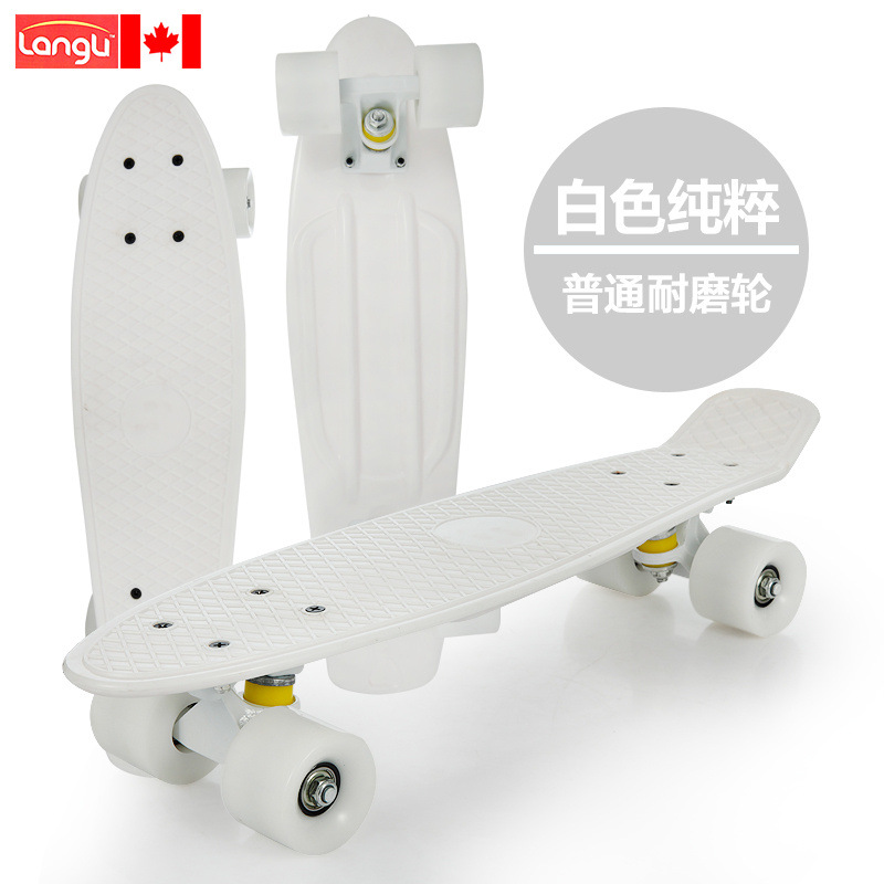 Pequeño tablero de pescado para niños adultos adolescentes 3 - 6 - 12 años principiantes de cuatro ruedas scooter profesional