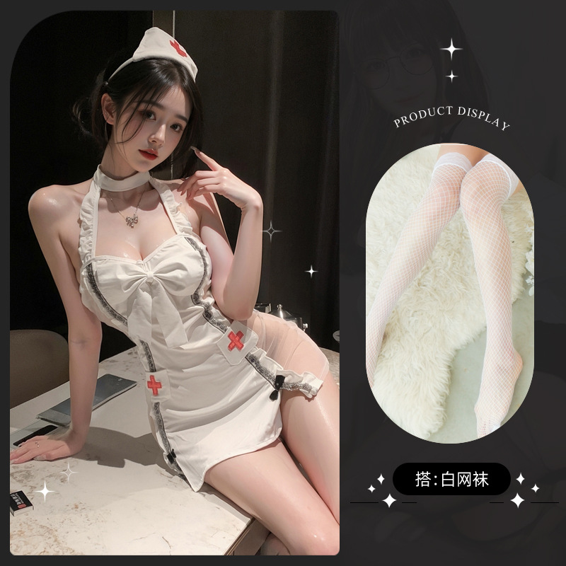 8303+화이트 피쉬넷 스타킹