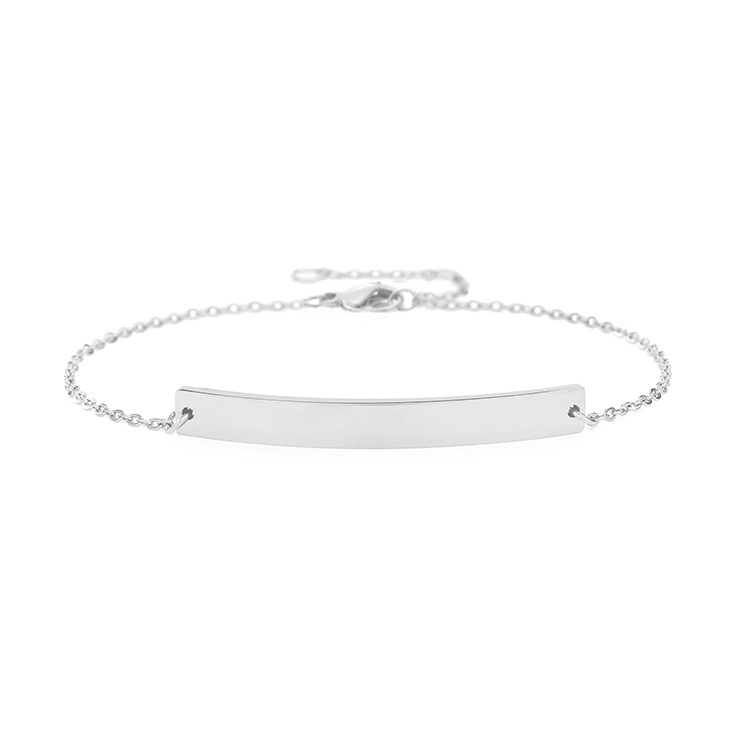 1 Piece Quantity Daily Occasion 304 Stainless Steel 316 Stainless Steel Geometric Simple Style Cable Chain Bracelets For Women's