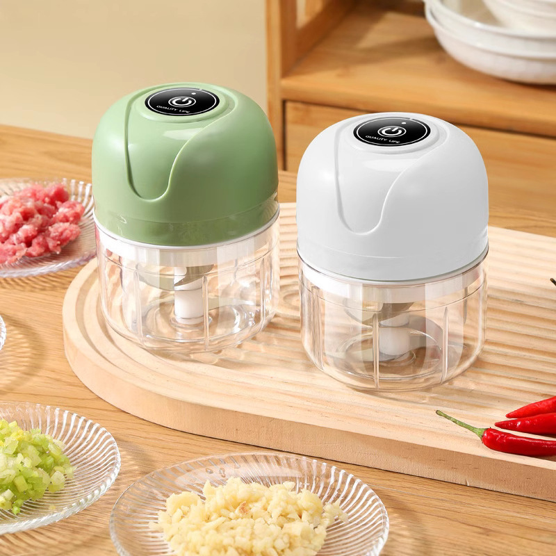 クロスボーダー工場卸売ニンニク泥器充電電動ニンニクミキサーミニ携帯自動ミキサー透明六刃|undefined