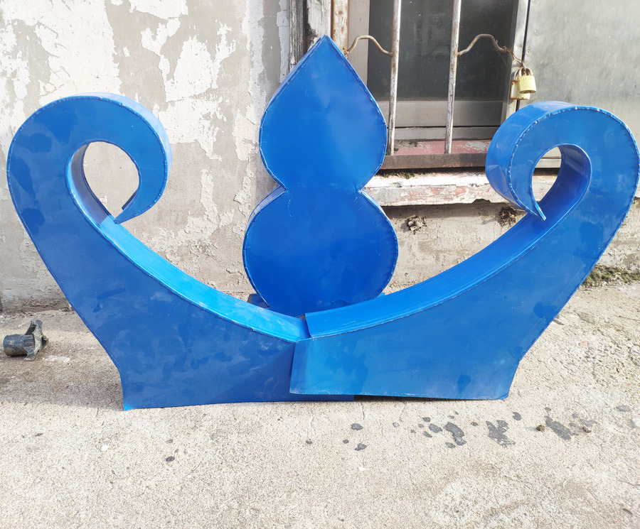 0.2铁皮彩钢造型牛角翘角葫芦挑檐翘檐凤尾卷角葫芦亭子屋脊门楼