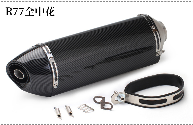 Motorcycle Sports Car Cbr500 G310Gs Zx6R10R R6 Fz8 Rc390 Modified Trc Triangle Exhaust Pipe