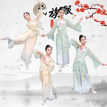 六一儿童节古典舞蹈演出服儿童考级形体舞中国风舞蹈练功表演服装