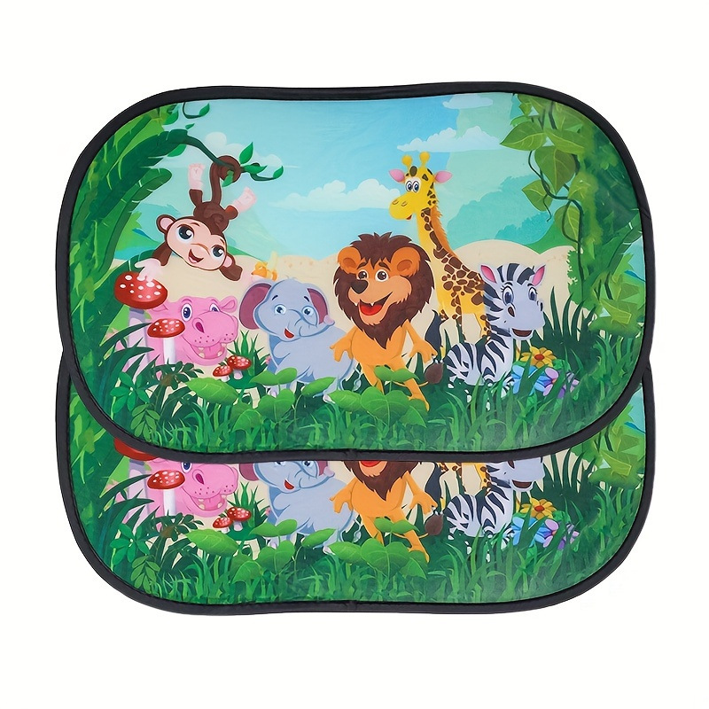 Children's Car Curtains, Sunshades, Magnetic Sunshade Curtains, Summer Baby Sun Protection and Heat Insulation Curtains, Cartoon Car Side Window Thick Sunshades