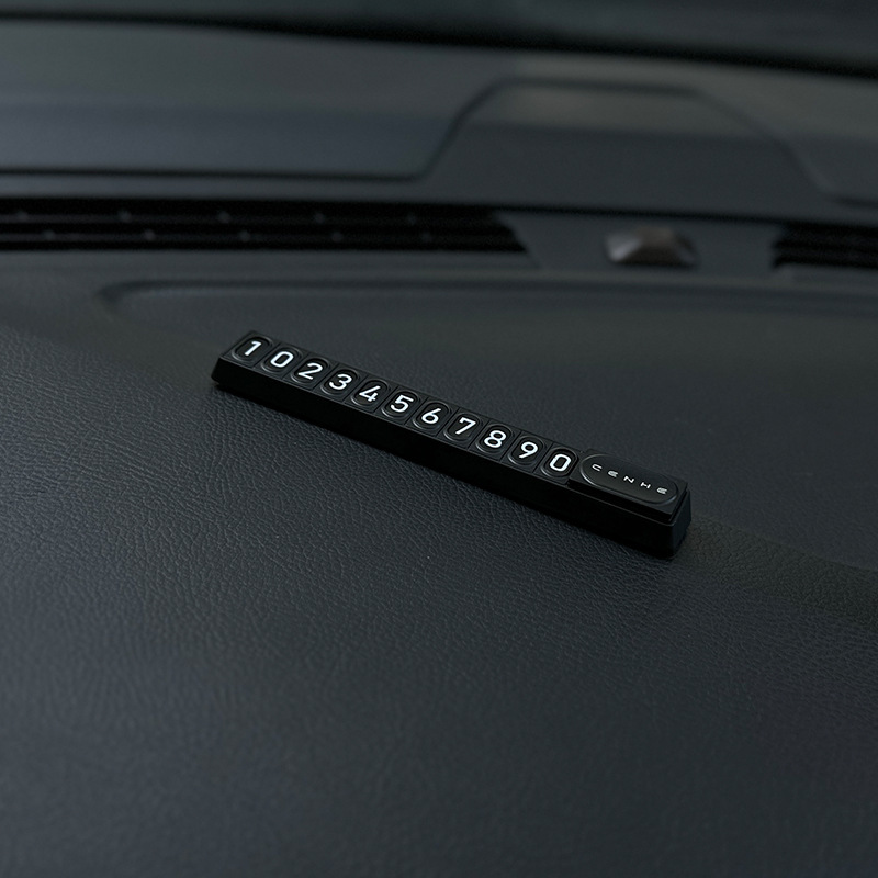 Black long number plate