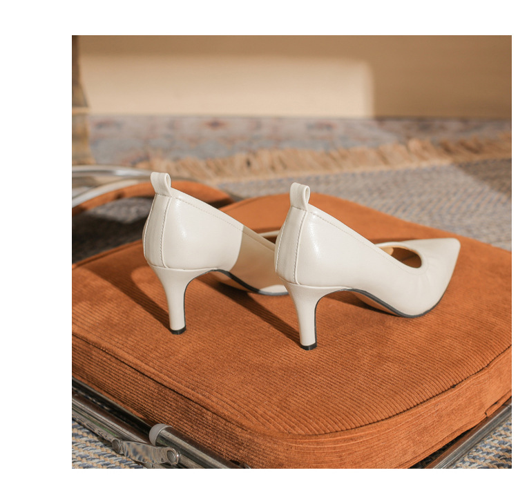 Giày cao gót mũi nhọn miệng nông Jingang ZX60001 – giày stiletto đa năng xuân thu 2025 — màu đen chi tiết 21