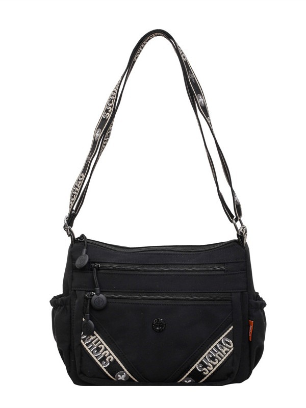 Bolsa de tela de nylon de gran capacidad de flujo para mujeres 2026 nuevo tipo de bolso de hombro ligero y simple de viaje a la oficina bolsa de ocio