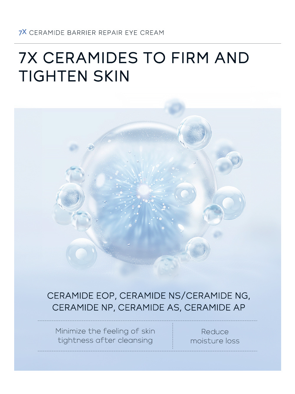 LAIKOU 20g Cross-border Ceramide Eye Cream is a skincare product from a manufacturer that hydrates and moisturizes the skin around the eyes undefined