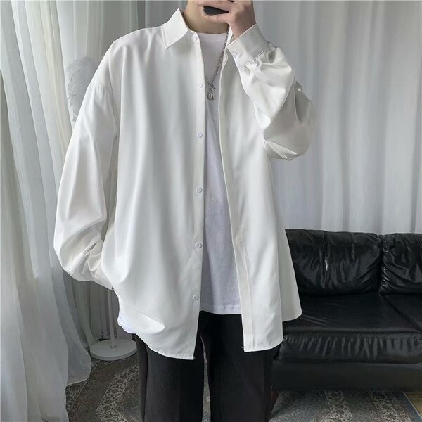 Autumn trend men's universal shirt for leisure for students