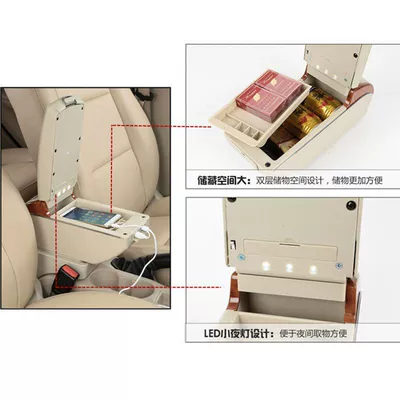 Armrest box central hand support