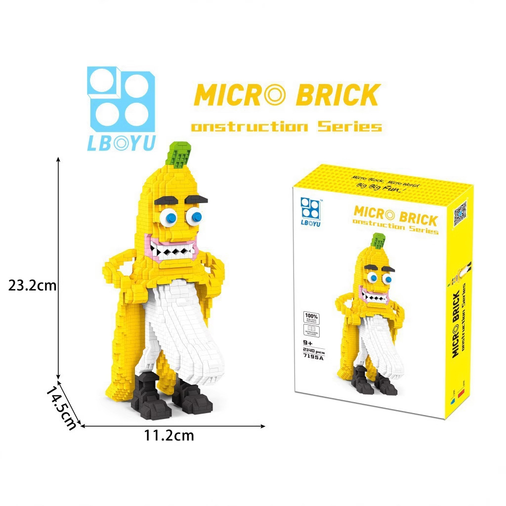 BOYU Baiyu rompecabezas creativo de diamante micro-ensamblaje rompecabezas bloques de construcción casuales 7195A-7198A serie de dibujos animados