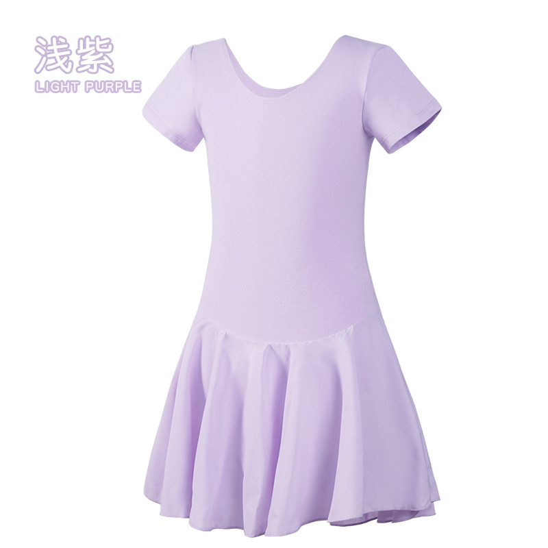Verano para niños falda de ballet de manga corta para mujer falda de princesa de jardín de infantes para niñas ropa de baile ropa de práctica de todo fósforo