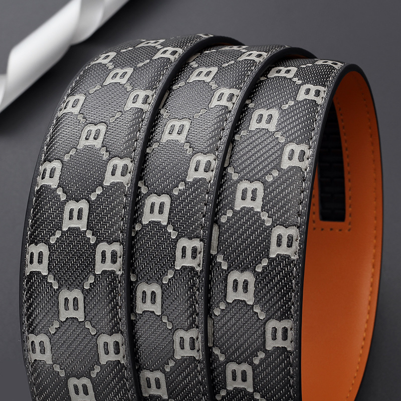 Genuine Leather Men's Belt With Automatic Buckle For Casual Wear_voghion.com