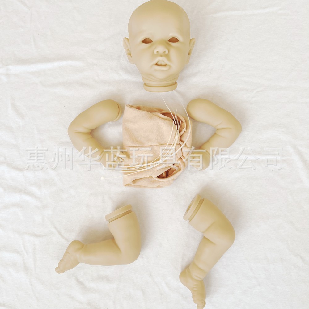 다시 태어난 인형 키트 SASKIA 직물 바디 플라스틱 구성 요소 시뮬레이션  화이트 배아 형 재탄생 인형