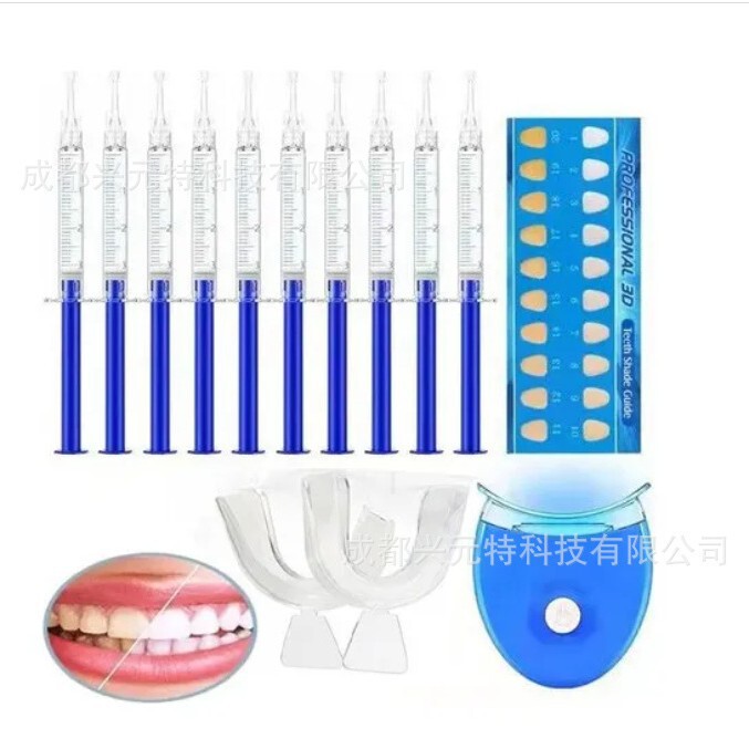 国境を越えた卸売歯の美容セット 10 パック歯の美容ジェルセット + LED ブルーライトランプフレッシュ|undefined