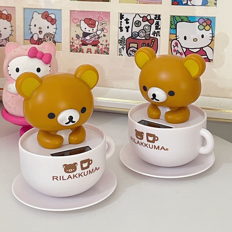 ソーラーシェイキングヘッドハローキティカーアクセサリー装飾品クリエイティブ漫画かわいい頭を振るkt猫|undefined