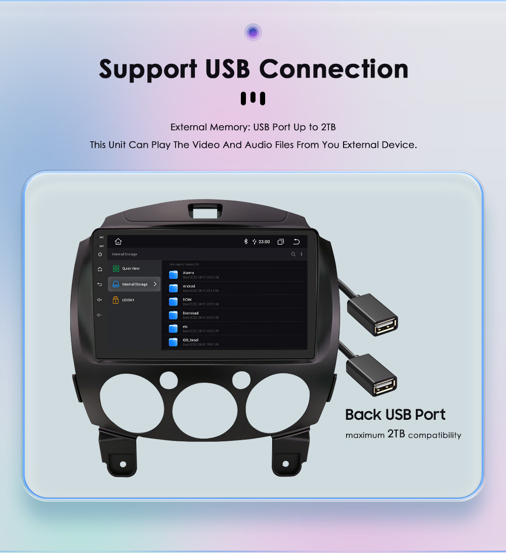 9inch Android Large Screen Suitable for 07-14 Mazda 2 Car Mp5 Intelligent Navigation Gps All-In-One Machine